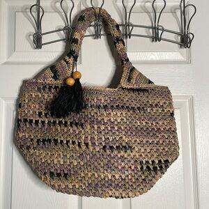 Flora Bella straw shoulder tote handbag